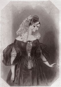 Silvia (Les Deux Gentilshommes de Vérone) dans - « Galerie des femmes de Shakespeare, collection de quarante-cinq portraits sérieux par les premiers artistes de Londres, enrichie de notices critiques et littéraires » vers 1838 - de « Galerie des femmes de 