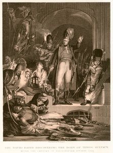 Sir David Baird découvrant le corps de Tippoo Sultan - English School