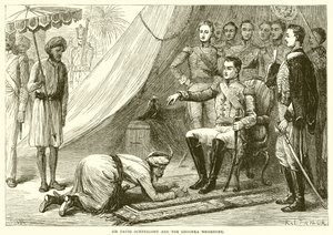 Sir David Ochterlony et le messager Ghoorka