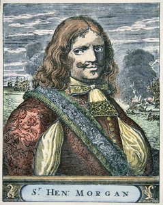 Sir Henry Morgan (c.1635-88) (gravure en couleur) - English School