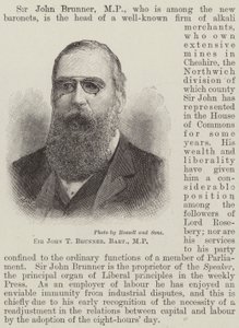Sir John T Brunner, Baronet, MP (gravure) - English School