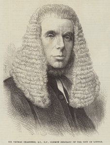 Sir Thomas Chambers, QC, MP, sergent commun de la ville de Londres - English School