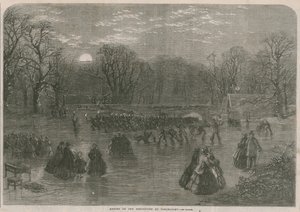 Patinage sur la Serpentine à la lumière des torches - English School