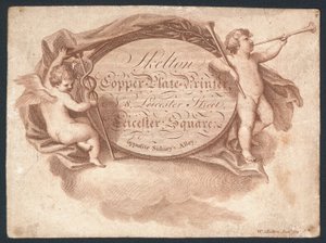 Carte de visite de Skelton, imprimeur sur plaque de cuivre