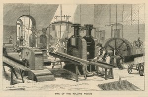 Croquis à la Monnaie Royale, Tower Hill; une des salles de laminage