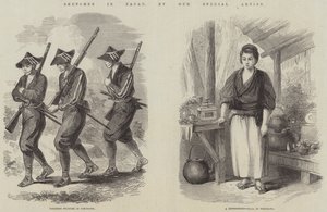 Croquis au Japon (gravure) - English School