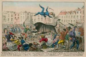 Smithfield Market (gravure en couleur) - English School