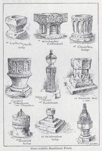 Quelques fonts baptismaux notables - English School