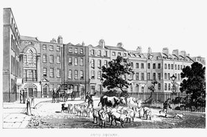 Coin sud-ouest de Soho Square, 1816 - English School