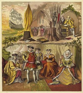 Souverains de la lignée des Tudor; Roi Henri VII, Roi Henri VIII, Roi Édouard VI, Reine Marie, Reine Élisabeth I