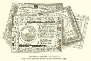 Spécimens de dollars en papier américains - English School