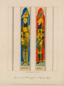 Spécimens de peinture de la chapelle Saint-Étienne