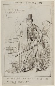 Galerie sportive n°2, A Regler, Artful Cove at a Old Crow, vers 1825 - English School