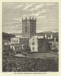 Cathédrale de St Davids, vue du nord-est - English School