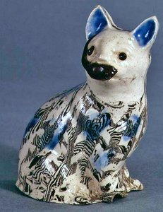 Chat en agate solide de Staffordshire, vers 1745 - English School