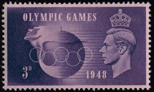 Timbre commémorant les Jeux olympiques de Londres de 1948