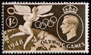 Timbre commémorant les Jeux olympiques de Londres de 1948
