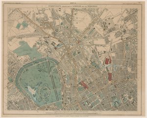 Carte de la bibliothèque de Stanford de Londres et de ses banlieues