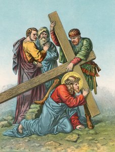 Station VII Jésus tombe sous la croix pour la deuxième fois