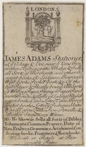 Papetiers, James Adams, carte de visite