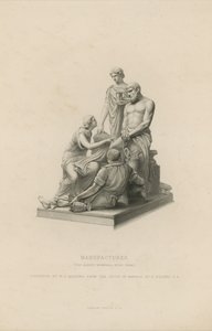 Statue représentant les manufactures qui orne le mémorial d