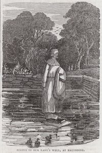 Statue dans le puits de Notre-Dame, à Halystone - English School
