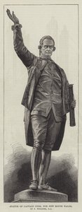 Statue du capitaine Cook, pour la Nouvelle-Galles du Sud, par T Woolner, RA (gravure)