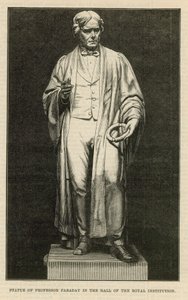 Statue du professeur Faraday dans le hall de la Royal Institution
