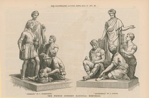 Statues représentant le commerce et l