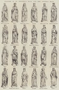 Statues dans le Hall Saint-Étienne et le Hall Central - English School