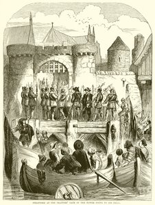 Strafford à la porte des traîtres de la Tour allant à son procès