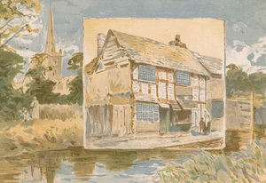 Stratford-on-Avon et la maison de Shakespeare avant sa restauration - English School