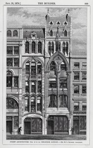 Architecture de rue, nos 48 et 49, Cheapside, Londres (gravure)