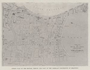 Plan de rue des concessions britanniques, françaises et d