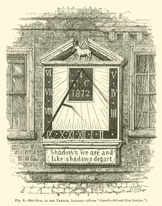 Cadran solaire dans le Temple, Londres - English School