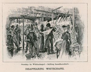 Dimanche à Whitechapel - vente de mouchoirs