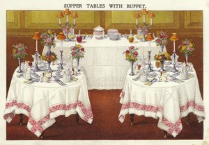 Tables de souper avec buffet