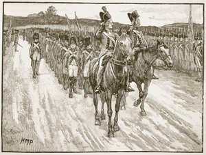 Reddition de Lord Cornwallis, York Town, 1781 (illustration de Cassells Illustrated History of England)
