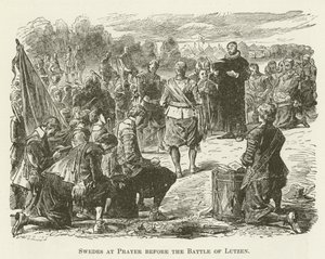 Les Suédois en prière avant la bataille de Lützen - English School