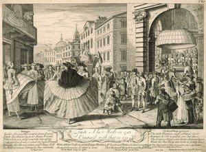 Le goût à la mode en 1748 comparé à celui de 1711 - English School