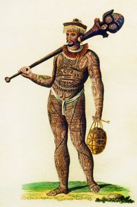Homme tatoué des îles Marquises, 1843 - English School