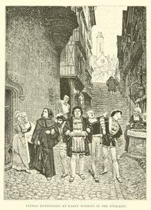 Fêtards de taverne au petit matin en Touraine - English School