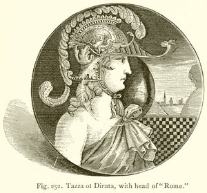 Tazza de Diruta, avec tête de Rome