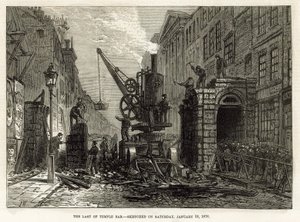 Temple Bar, Londres. Démolition, 12 janvier 1878 - English School