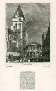 Temple Bar, Londres. Démolition, 1877