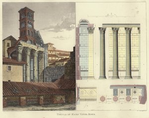 Temple de Mars Ultor à Rome (gravure en couleur)