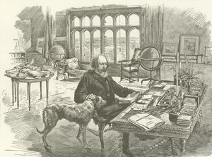 Tennyson dans sa bibliothèque