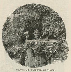 Terrasse et colonnade, côté sud - English School
