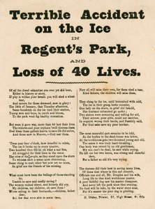 Terrible accident sur la glace à Regents Park, Londres - English School