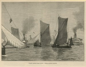 Course de barges à voile sur la Tamise - English School